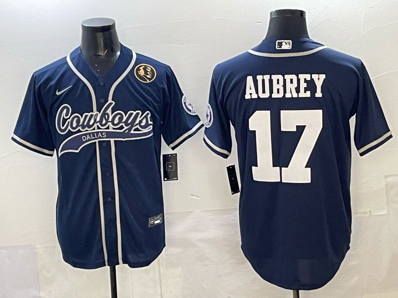 Men 2025 Dallas Cowboys #17 Aubrey blue Joint Name Nike Limited NFL Jersey style 025->dallas cowboys->NFL Jersey